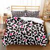 Leopard Print Duvet Cover Set King Queen Full Size Polyester Bedding Set African Animal Cheetah Print Perfect For Man And Woman