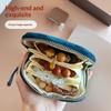 Tassel Zipper Velvet Jewelry Storage Bag Portable 6 Large Capacity Layers Organizer for Girls Daily Jewelry Storage
