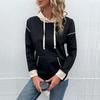 TEMU 2026 Autumn Women's Color Block Pullover Hoodie