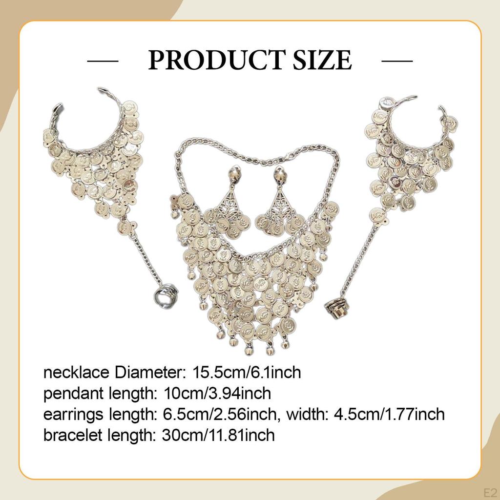 3 Pieces Belly Dance Jewelry Set Traditional Indian Jewellery