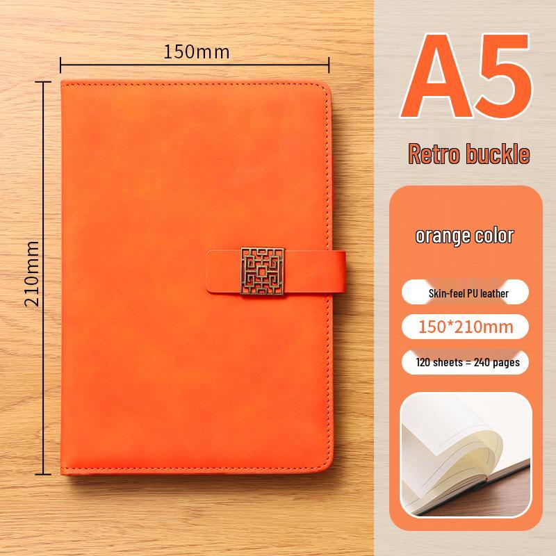 A5 Retro Magnetic Buckle Business Notebook Gift Set - Custom Logo Office Diary