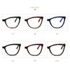Anti Blue Light Cat Eye Prescription Eyeglasses Women Tea Frame Oval Nearsighted Glasses  Female 0 -0.5 -0.75 -1.0 To -6.0