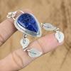 Womens Day Deal Pear Natural Sodalite Sterling Silver Artisan Pendant Jewelry