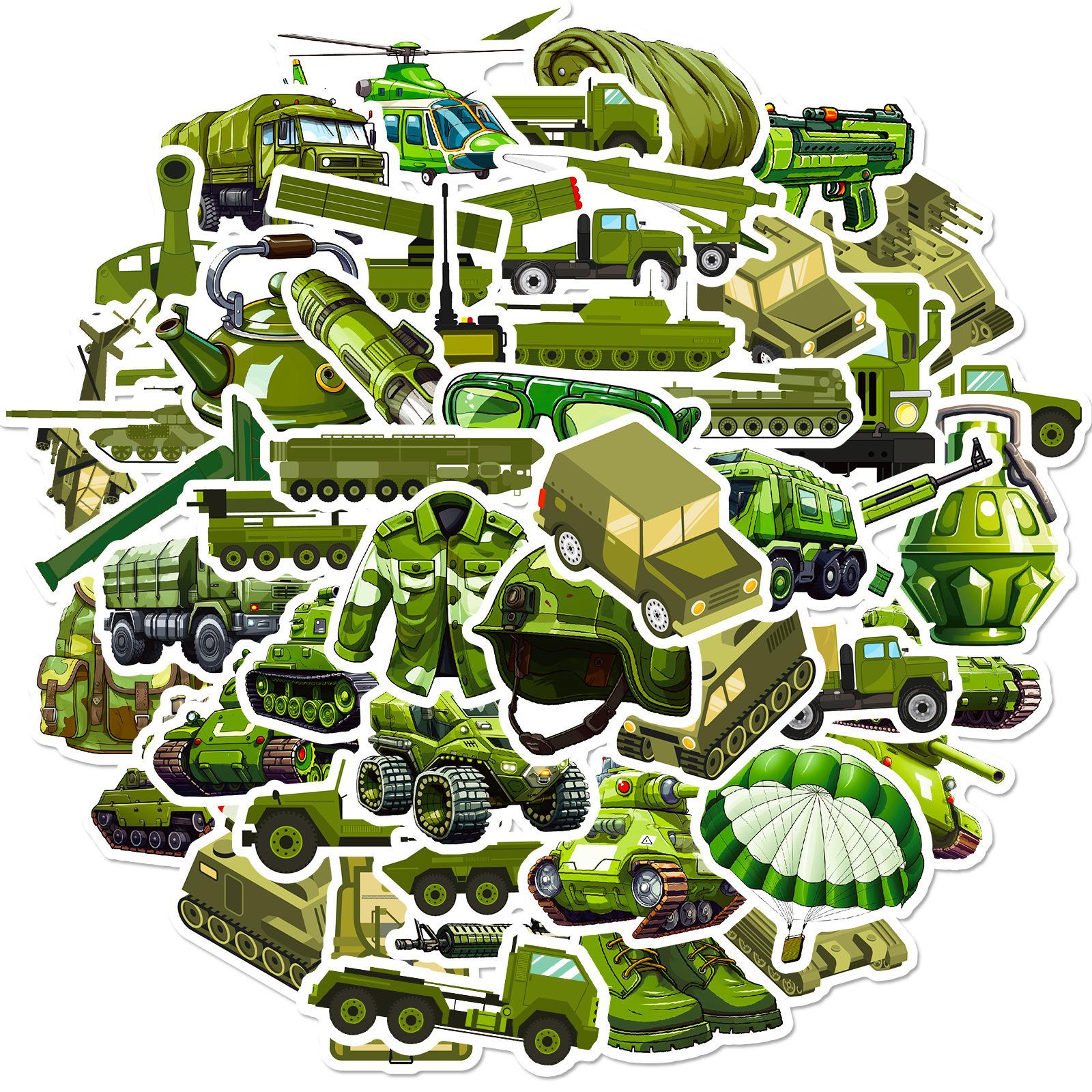

50 New Military Tank Products, Personalized and Independent DIY Water Cup, Laptop Suitcase Stickers, Waterproof Stickers