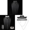 Geometric Alloy Choker Necklace With Rhinestone Embellishments For Fashion Women