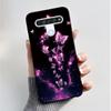 For LG Q61 LM-Q630N Slim Black Soft Silicone Case Luxury Fashion Flower Butterfly Painted Cover for LG K61 Q61 Q 61 Phone Casing