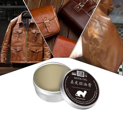 100ml Leather Care Cream Practical Leather Repair Maintenance Cream Leathercraft Mink Oil Cream for Leather Shoes Bags