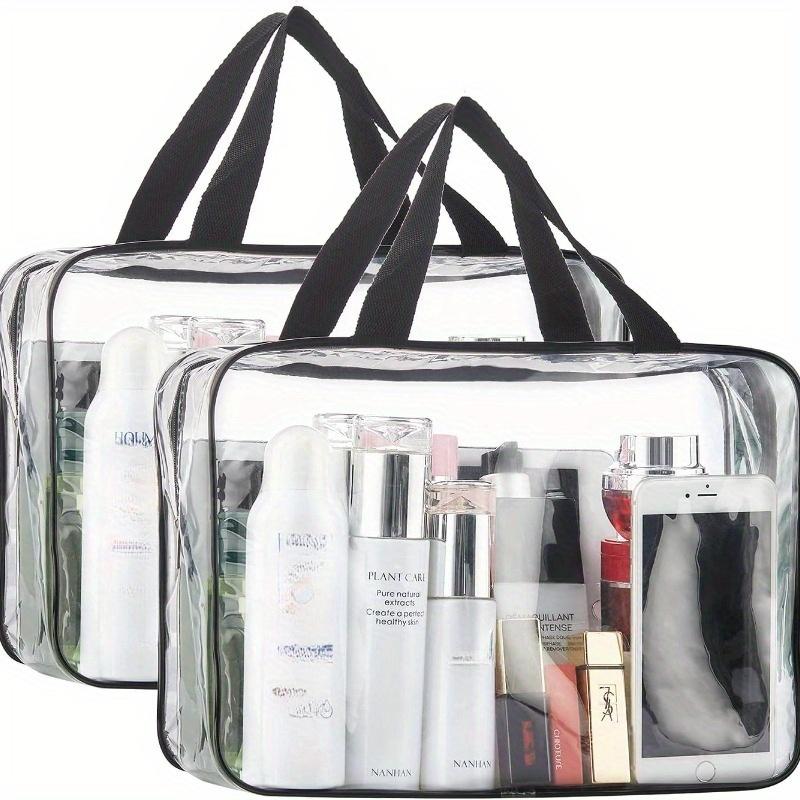 Große Klare Kosmetik-Kulturbeutel-Organizer-Tasche, Transparente Plastik-Tragetasche, Wasserdichte Transparente Kleine Klare Handtasche Geldbörse
