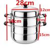 CAKEHOUD Multifunctional Large-capacity Cooking Pot For Household Stainless Steel Two-layer And Three-layer Thick Steam Soup Pot