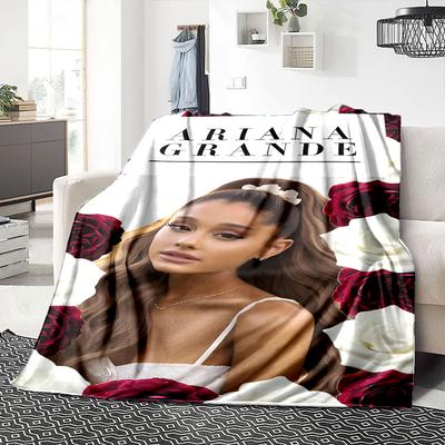Ariana Grande'S Floral Elegance Blanket Soft Throw Blanket For Home Bedroom Bed Sofa Travel Office Solid Christmas Blanket
