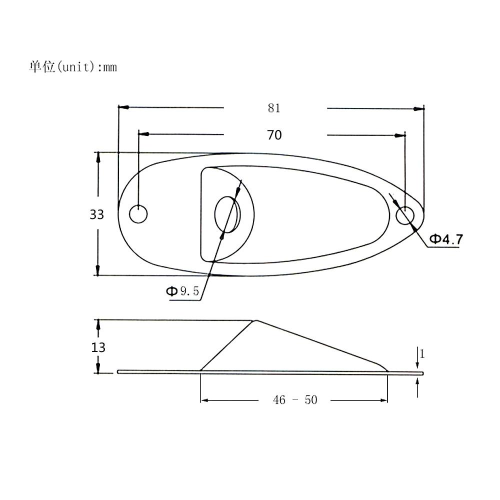 1pcs Boat-Shaped Guitar Jack Cover Plate Guitar Bass Jack Cover Jack Plate for ST SQ Electric Guitar 5 Coloer
