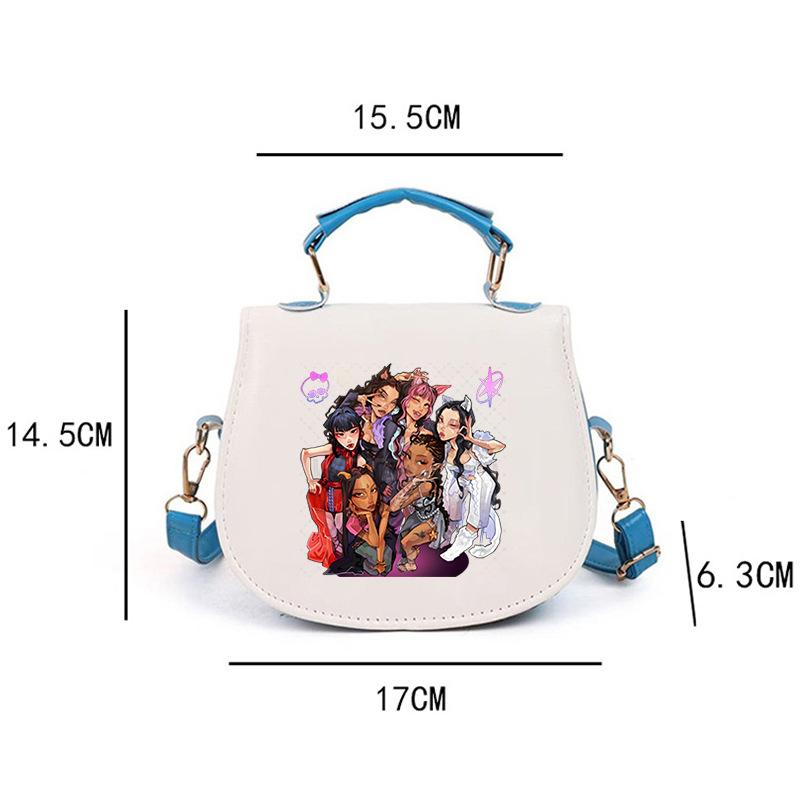 KATSEYE peripheral cartoon printing cross-border casual versatile high-value messenger bag light children s handbag No specifications