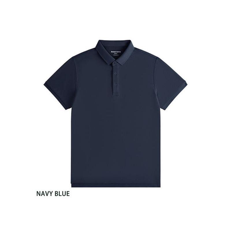 Men's Black Polo Shirt Short Sleeve Casual Solid Color Top for Daily Office Wear