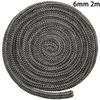 Herdfeuer Dichtungsseile Kamin Dichtungsseil 6/8mm 2M Für Holzofen Türdichtung Hochtemperatur Glasfaser Seildichtung
