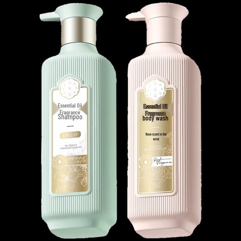

Sansheng Flowers Essential Oil Anti-Itch Shampoo & Rose Shower Gel Set