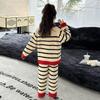 Girls' 2025 Winter Coral Fleece Pajama Set – Cozy Velvet Homewear for Middle and Big Kids