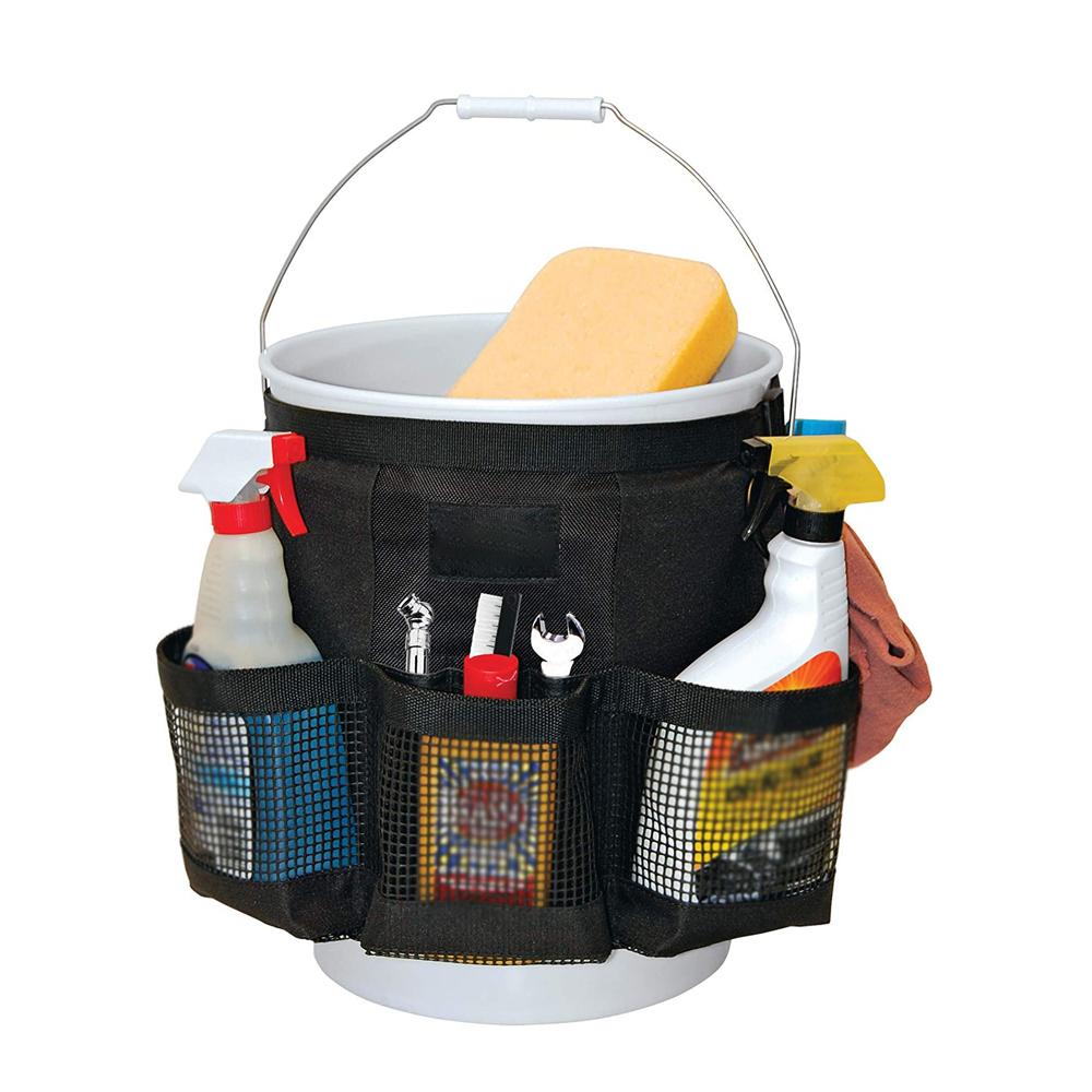 Fishing Bucket Organizer for 5 Gallon Bucket Ice Fishing Bucket Tool Organizer Tackle Bag with Multi Pockets for Car