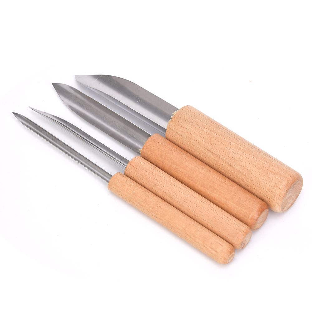 

4 шт. Керамический пробойник-каттер Инструмент для моделирования керамики, гравировки, сделай сам, Скульптурная глина, Полукруглый каттер