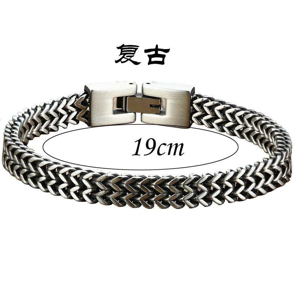 Trendy Men's Hip Hop 6mm Keel Snake Chain Bracelet Men's Fashion Personality Titanium Steel Bracelet
