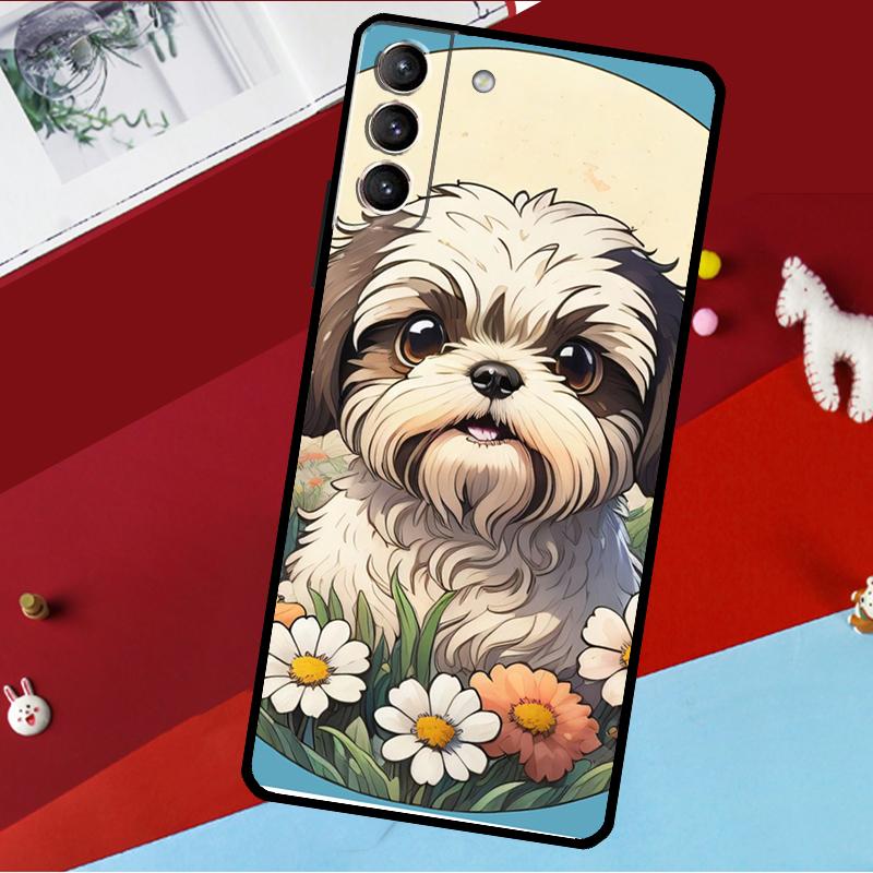 Cartoon Shih Tzu Dog Funda For Samsung Galaxy S26 S25 S24 S21 S22 S20 Ultra S9 S10 Plus S23 FE S25 FE Phone Case