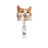 Bowknot Cat Cute Badge Holder Retractable Keychain Badge Reel Id Card Hoder Name Tag For Doctore Nurse Worker Students
