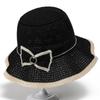 Hollow Bucket Hat Women's New Summer Fashion Simple Bow Sun Hat Foldable Sun Hat