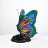 Modern Table Lamps Mediterranean Butterfly Retro Stained Glass Desk Lamp for Bedroom Bedside Vintage Living Room Light Fixtures