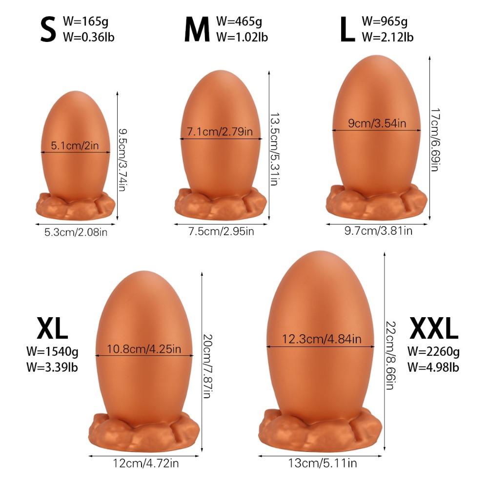 Giant T-Rex Egg Anal Plug - Premium Liquid Silicone Soft Anal Toy for Anal Training