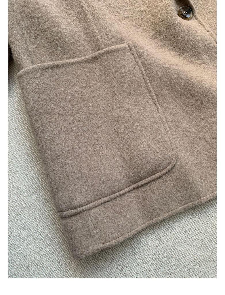 Handmade Italian Notch Lapel Coat – 70% Double-Faced Wool, Premium Quality