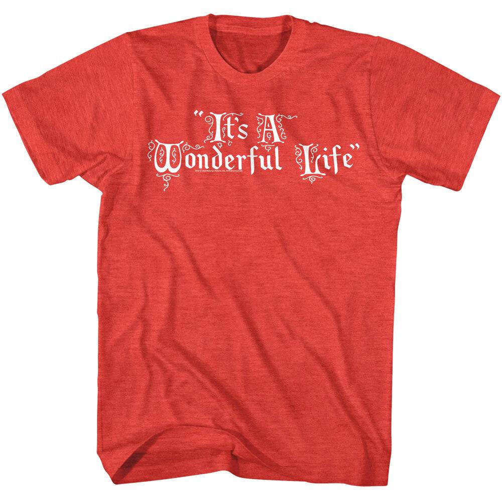 It a Wonderful Life Festive Movie Title Men T Shirt American Christmas Film M