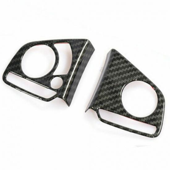 Carbon Fiber 2X Car Steering Wheel Decor Cover Trim For Honda CR-V CRV 2017-2022