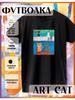 T-shirt with Portrait Cats Print