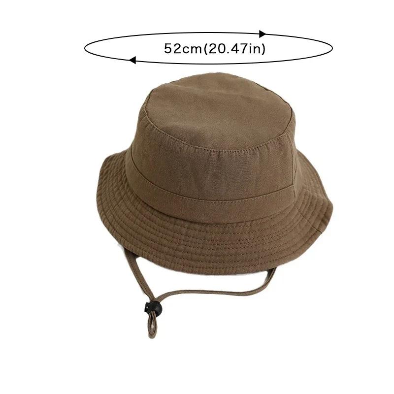 Summer Kids Bucket Hat Solid Color Boys Girls Sun Visor Cap Outdoor Fashion Beach Children Fisherman Caps Toddler Panama Hats