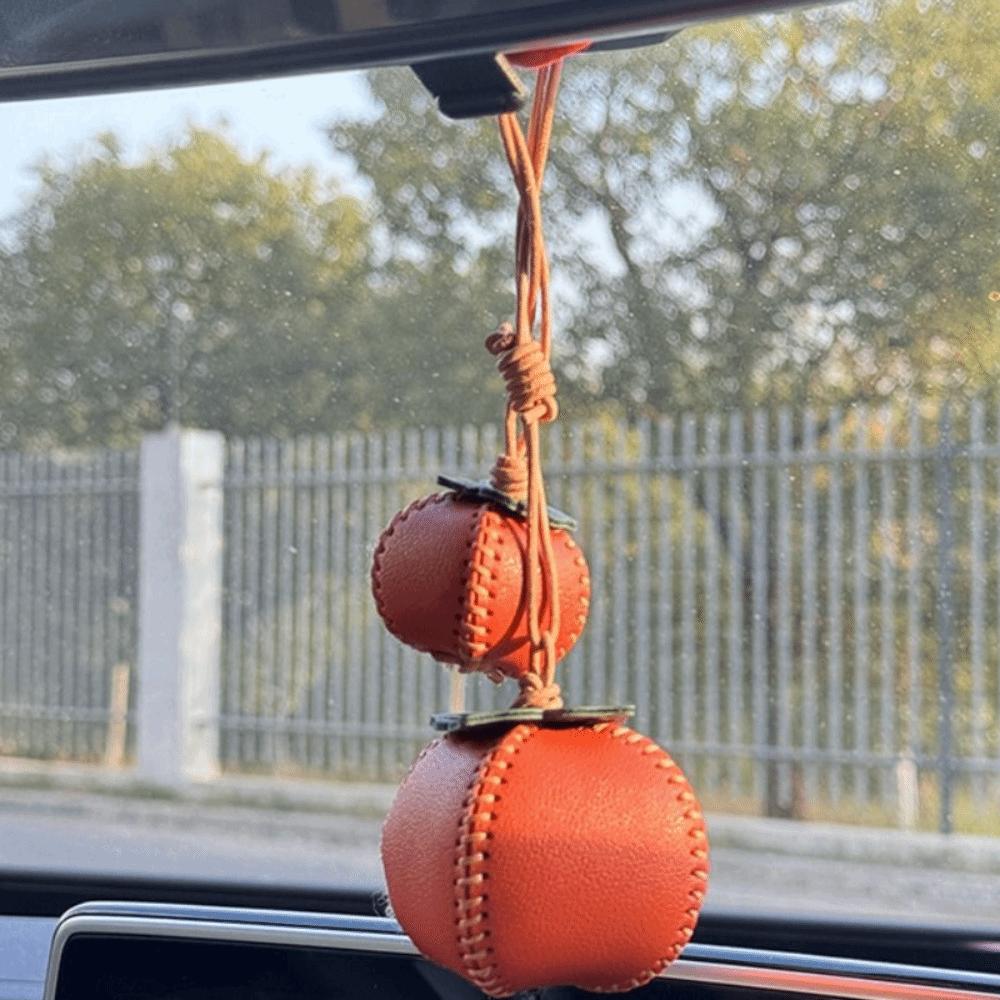 Persimmon Fruit Bag Pendant Pear Leather Keychain Lovely DIY Material Package Keyring Men