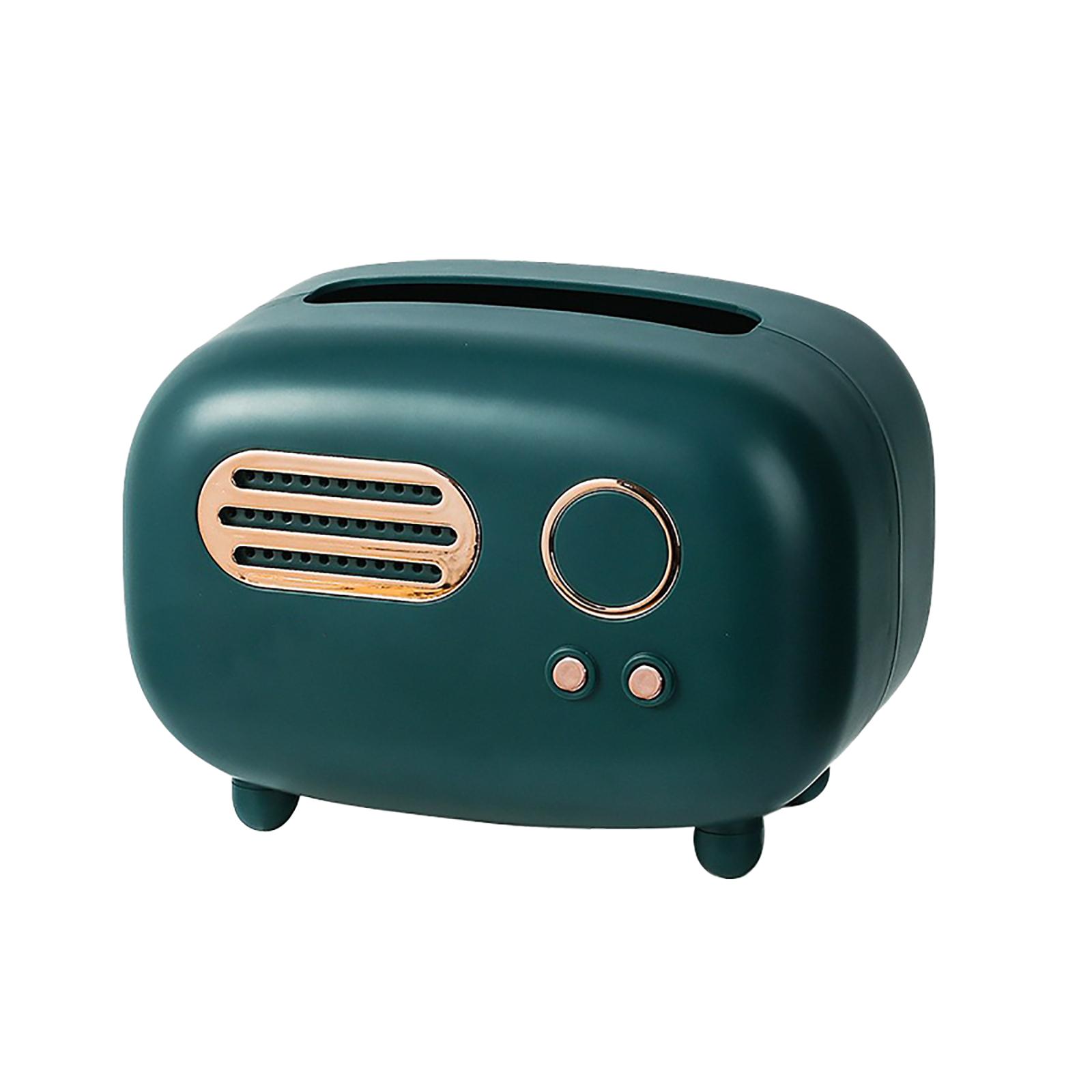 

Retro Dark Green Plastic Tissue Box One Size зелёный