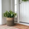 Round Wicker Basket for Flower Pot and Indoor Floor Planter Decorative Round Woven Plant Pot Basket Planter Cover Small