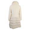 FOXEY Boutique 34690 Alpaca blend down jacket with fox fur and contrasting design coat 38 IvoryUsed