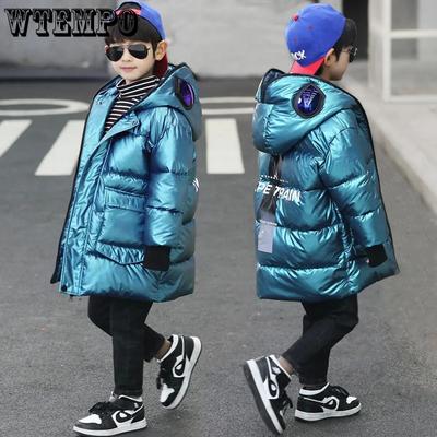 Kids Unisex Thickened Warm Coats with Pockets Children's Cotton-padded Winter Short Coats Large Size Casual Zipper Hooded Jackets