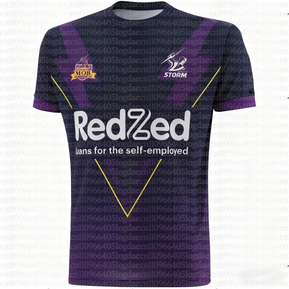Melbourne Storm 2026 Męska Koszulka do Rugby, Koszulka Australijskiego Futbolu, Koszulka Piłkarska, Odzież Sportowa Casualowa do Treningu dla Dorosłych, Drukowana 3D