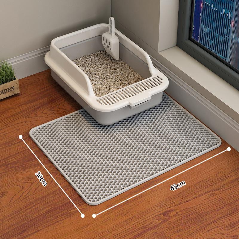 Cat Litter Mat Waterproof Double Layer Pet Litter Box Mat Easy To Clean Non-slip Sand Basin Filter Kitten Dog Clean Supplies