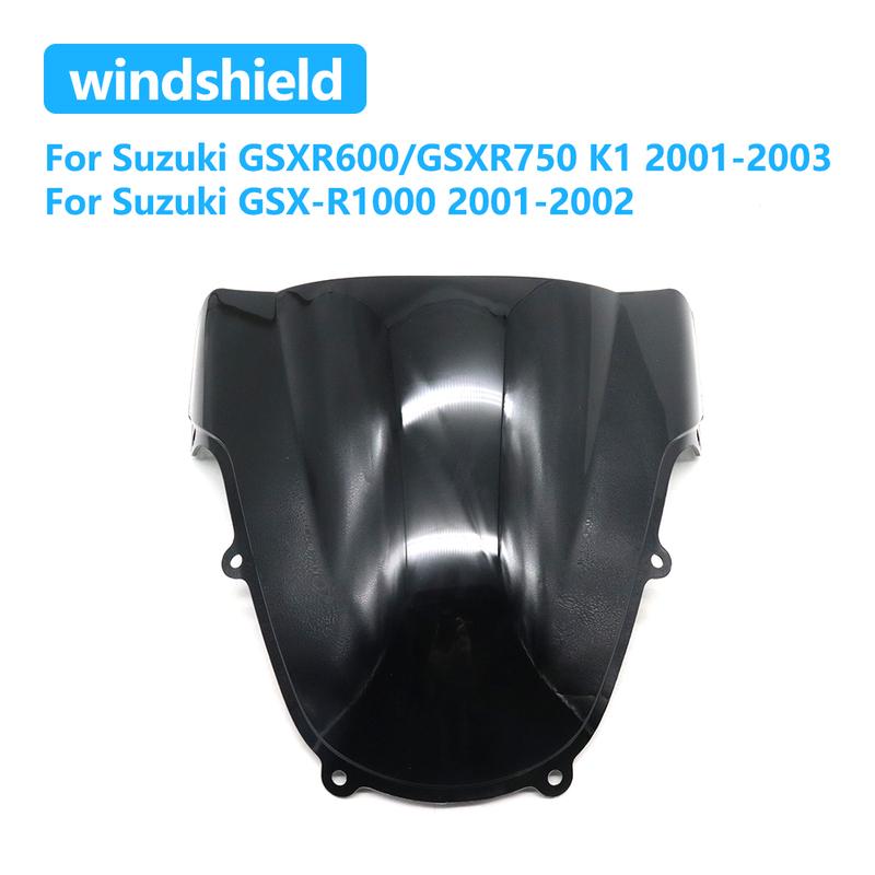 For Suzuki GSXR600 GSXR750 K1 2001-2003 GSX-R1000 2001-2002 Motorcycle Accessories Windshield Windscreen Wind Deflectors