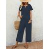 QICED Tute Casual da Donna a Maniche Corte con Scollo a V