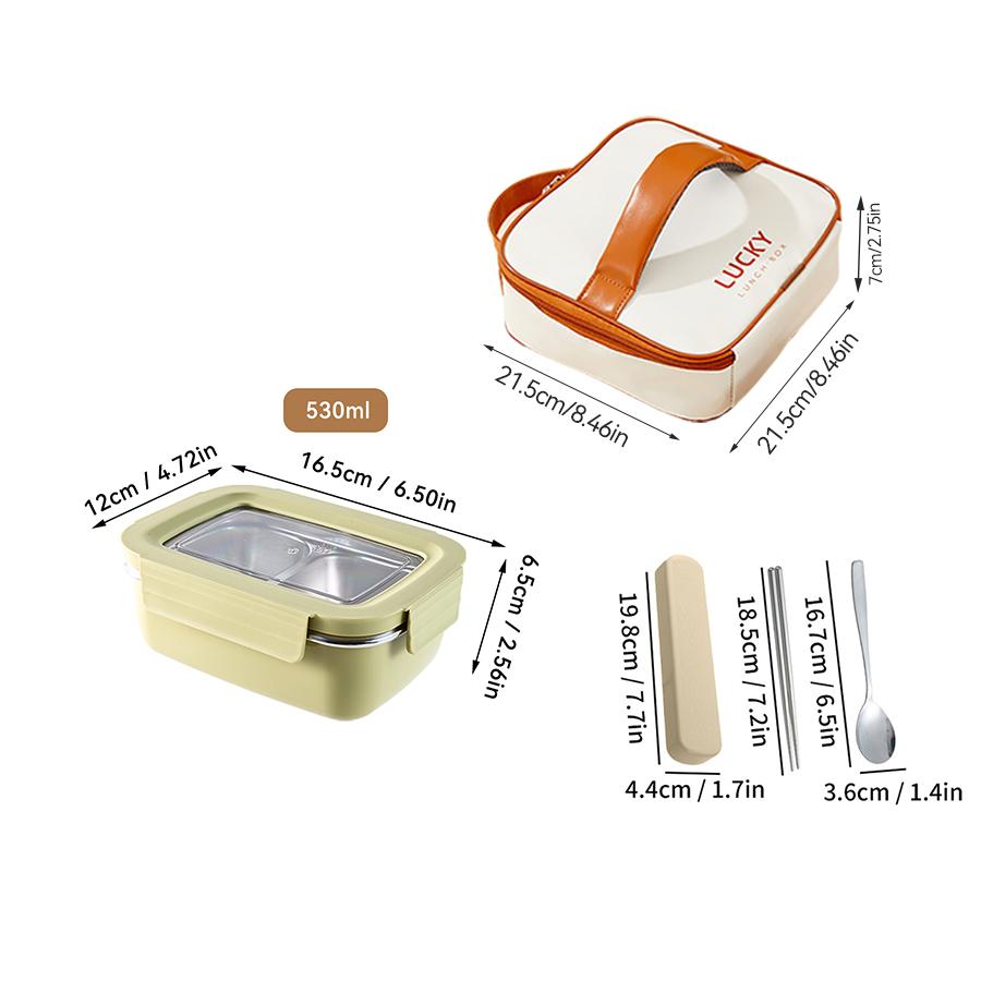 304 Edelstahl Bento Lunchbox für Kinder Schüler Einzel-/Doppelkammer Versiegelt Tragbarer Lunchbehälter Mikrowellengeeignet