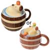 Ceramic Mug Cute Capybara Water Bucket Shape Cup Porcelain Coffee Cups Dringking Cup with Handle & Lid Christmas Gift