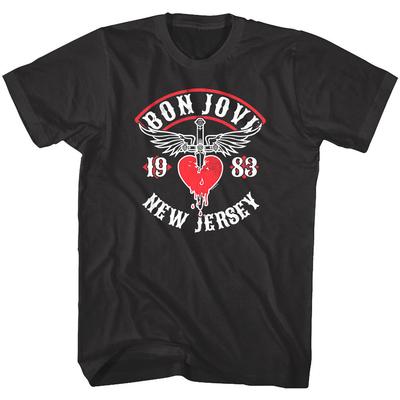 Bon Jovi New Jersey 1983 Herren T-Shirt Rockband Album Musik Konzert Tour Merch