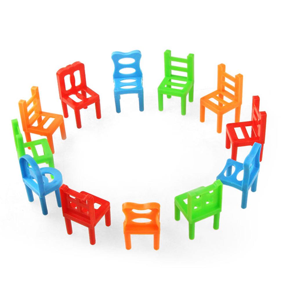 18 Piece Balancing Chair Set, Plastic  ing Toy, Fun Educational Game for Kids Ages 3+, Perfect for Parties and Family Reunions