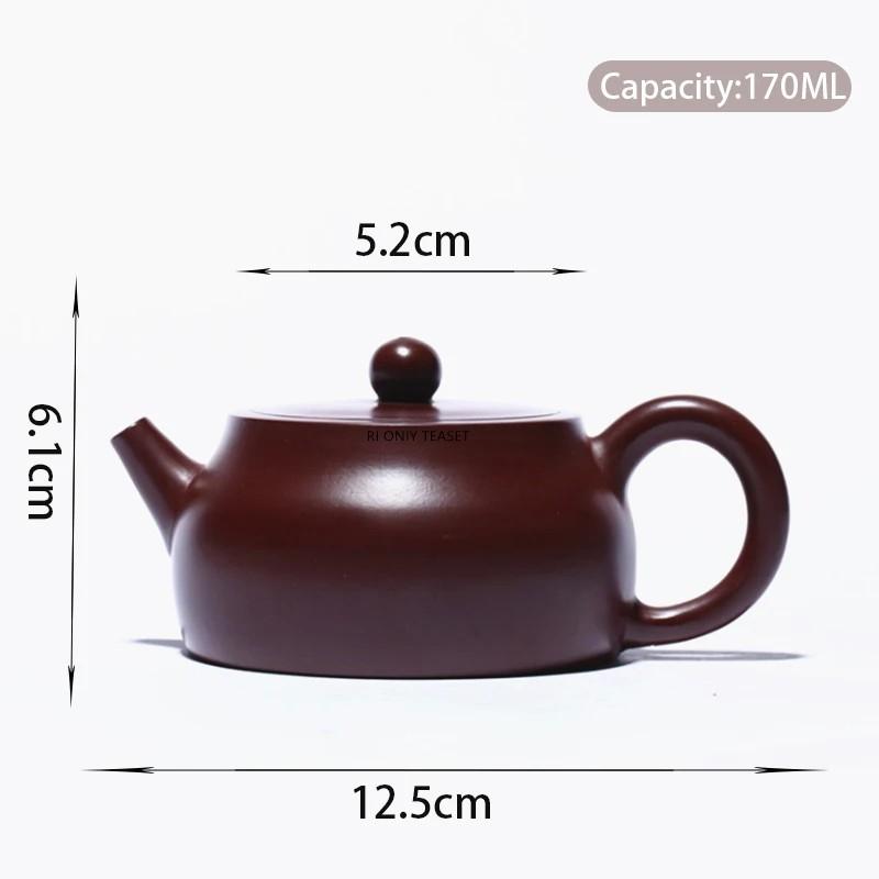 

170ml Yixing Purple Clay Teapots Master Handmade Tea Pot Beauty Tea Infuser Kettle Household Chinese Zisha Tea Set Teaware