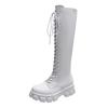 Autumn and Winter New Women's Boots Round Toe Square Heel Knight Boots Over The Knee Pu High Shoes Sexy Women's Boots Zapatos