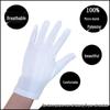 Off-White Polyester Children's Gloves: Primary School, Dance, Gymnastics, Sports, Flag Raising, Elastic Bands.