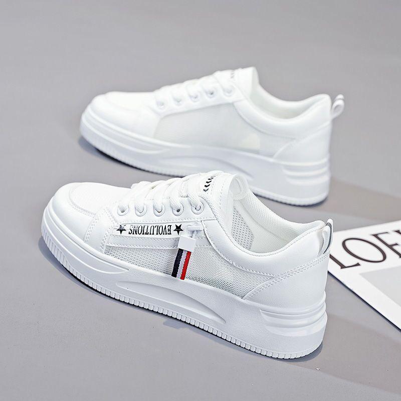 

Универсальная повседневная обувь на доске с внутренней высотой, белая обувь, женская обувь 2025, новая весна и лето, женские одинарные туфли, тренд 35